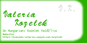 valeria kozelek business card